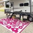 thumbnail image 6 of Moynesa 5'x8' Outdoor Rugs Waterproof, Plastic Straw RV Rugs for Outside, Large Portable RV Outdoor Rugs for Camping, Reversible Flower Picnic Mat for Camper Garden Tent, 6 of 7