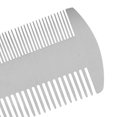 thumbnail image 6 of 2X Dual Action Stainless Steel Credit Card Size Comb Wallet Comb Pocket Comb Anti-Static Hair Comb for Man, 6 of 8