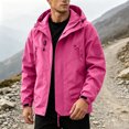 thumbnail image 7 of Jessboyy Mens Windbreaker Jacket with Hood Long Sleeve Rain Shell Jackets with Pockets Waterproof Windproof Outdoor Jacket Hot Pink,XXL, 7 of 7