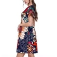 thumbnail image 2 of Rateoe Paisley2 Pattern Women’s Short Sleeve Dress – Casual Elegant Summer A-Line Dress for Everyday Wear, 2 of 6