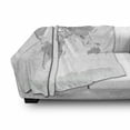 thumbnail image 3 of Grey Soft Flannel Fleece Blanket, Detailed World Map with All Countries Major Capital Cities Universe Earth Continents, Cozy Plush for Indoor and Outdoor Use, 70" x 90", White Grey, by Ambesonne, 3 of 6