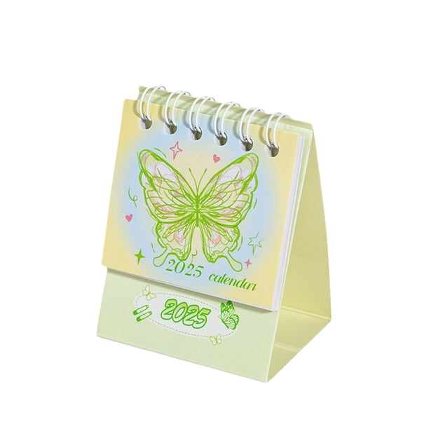 Decoraciones de Oficina para el Trabajo Calendario Mensual 2025 Cuenta Regresiva Adecuado para la Oficina Escolar Y el Hogar Mini Calendario Inglés Decoración de Escritorio de Oficina Calendario Portá