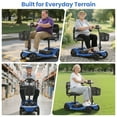 thumbnail image 3 of ENYOPRO 4 Wheel Electric Scooter for Adults, Foldable All-Terrain Mobility Scooter for Seniors with Bright Headlights, USB Port, Basket and Long-Range Battery, Blue, 3 of 11