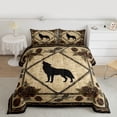 thumbnail image 2 of Homewish Jungle Wildlife Wolf Bedding Comforter Set, Rustic Farmhouse Twin Comforter Sets, Vintage Bohemian Theme Reversible Bedding Set, Microfiber Bedroom Decor, 2pcs, 2 of 8