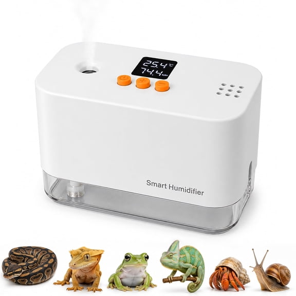 Smart Reptile Terrarium Humidifier with Automatic Humidity Control Sensor, Reptile Mister for Gecko, Chameleon, Frog, Hermit Crab and Small Enclosures
