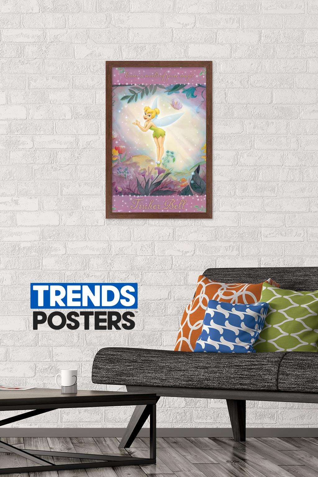 Disney Tinker Bell - Pure Magic Wall Poster, 14.725" x 22.375", Framed