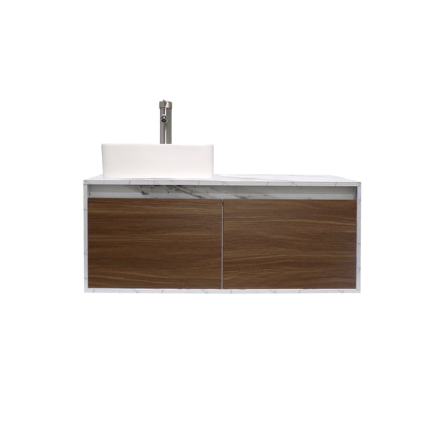 Gabinete Flotante Para Baño Con Lavamanos Y Llave OLIVIA
