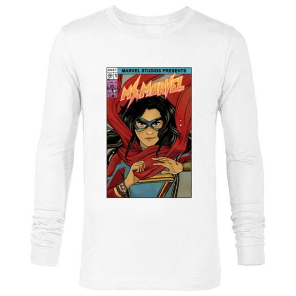 Marvel Studios Ms. Marvel 1 Comic Art - Long Sleeve T-Shirt for Men - Customized-White