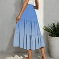 thumbnail image 3 of fatyb Women's Flowy Maxi Skirts High Waist A-Line Skirt Tie Knot Front Summer Elegant Long Skirts for Women, 3 of 6