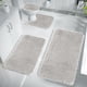 thumbnail image 3 of Juego de 4 alfombras de baño de color liso (40 x 38 cm, 40 x 50 cm, 40 x 60 cm y 40 x 80 cm), ultrasuaves y muy absorbentes, antideslizantes, lavables a máquina para un cuidado fácil. Juego, 3 of 8