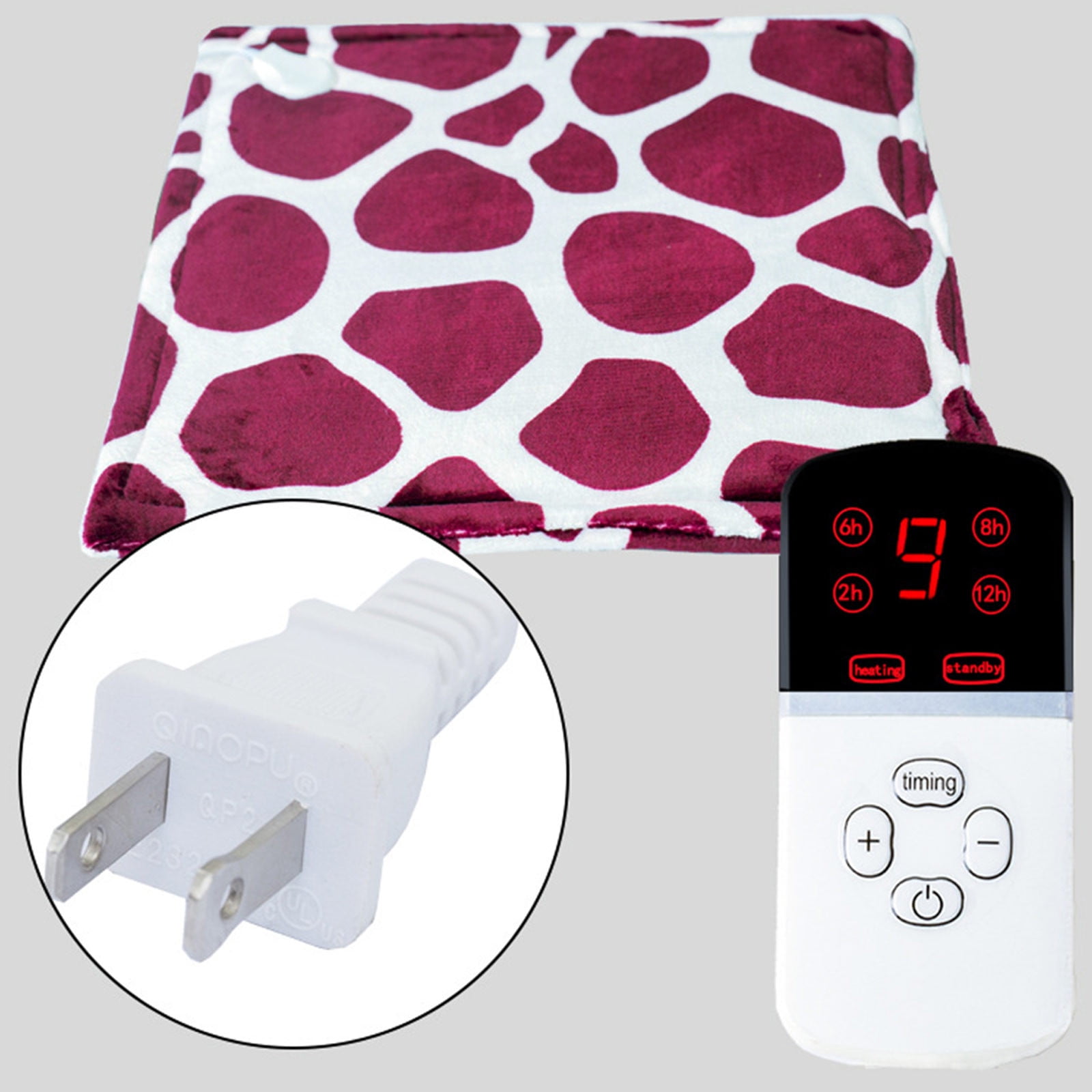 110V Weighted Heating Blanket Pad Knee Pad Border Cover Blanket for Relax and Calm, Portable Electric Pads for Knee Shoulder Versatile Use, Warm Lap Blanket Timer Auto Off