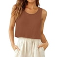 thumbnail image 3 of Women 2 Piece Linen Jumpsuit Matching Set Casual Summer Beach Vacation Outfit, 3 of 8