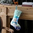 thumbnail image 4 of Luoshdecor Christmas Stockings With Light,Blue White Winter Wonderland Christmas Stockings for Family Holiday Xmas Party Decorations 19 in, 4 of 6