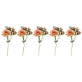 thumbnail image 2 of 5 centros de mesa con flores artificiales realistas para decoración de interiores, color naranja, 2 of 9