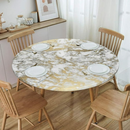 

Round Round Table Cloth Tablecloth Fit Elastic Edge Table Cloth Texture Marble Abstract Table Covers 45 -50