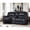 Black, variant on Ellesophas 2-Seat PU Leather Manual Living Room Loveseat Adult with Footrest, Storage Console & 2 Cup Holders, Perfect for Living Room & Home Theater,Black