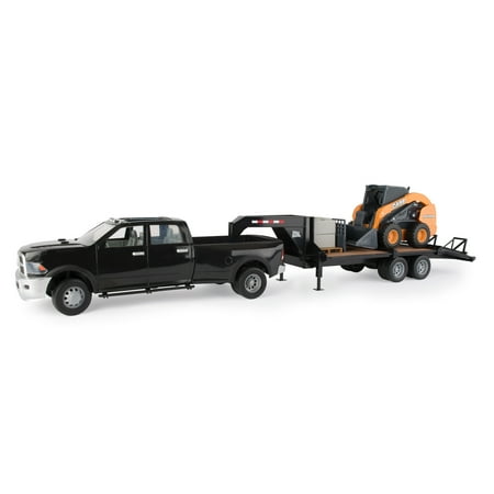 Thunder Sonora Black Trucks - Big Farm SV280 Skid Steer with Ram 3500 Truck & Trailer