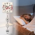 thumbnail image 4 of Non-Ticking Silent Wall Clocks Battery Operated Personalized Decor Clock for Living Room,Bedroom-Delicate Peach Blossom Branches With Pink Flowers(14inch), 4 of 4
