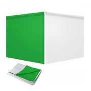 White & Green Backgrounds for Photography 5 x 7FT Polyester Chromakey Cloth