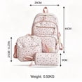 thumbnail image 3 of Weebloom Large School Backpack For Kids Girls Cute 3Pcs School Bags Set Cute Pattern Lightweight Daypack Bookbag Middle High School College Pink, 3 of 4
