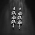 thumbnail image 5 of Pendientes de araña para novias, pendientes colgantes de diamantes de imitación de cristal, circonita cúbica para mujeres y novias ﻿, 5 of 5