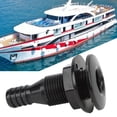 thumbnail image 3 of Thru Hull Fitting, 5/8in Thru Hull Fitting Straight ABS Impact Resistance Hose Connector Accessory for Boats Marines, 3 of 7