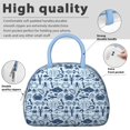 thumbnail image 4 of Insulated Lunch Bag Women, Reusable Lobster Seafood Seamless Pattern Stock Vector. Tote Lunch Box, Leakproof Cooler Lunch Bags for Work Office Travel Picnic, 4 of 6