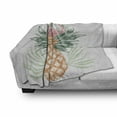 thumbnail image 2 of Flamingo Soft Flannel Fleece Throw Blanket, Modern Hand Drawn Pineapple Summer Paradise Jungle Birds Bohemian Palm Paradise, Cozy Plush for Indoor and Outdoor Use, 50" x 60", Multicolor, by Ambesonne, 2 of 5