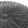 thumbnail image 5 of Simpli Home Renee Boho Round Pouf in Slate Gray Velvet Fabric, 5 of 5