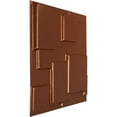 thumbnail image 2 of 19 5/8"W x 19 5/8"H Gomez EnduraWall Decorative 3D Wall Panel, Bright Coat Copper (Covers 2.67 Sq. Ft.), 2 of 6