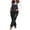 Black, variant on Lnzyyephy Women Leather Bib Overalls Solid Color Loose Casual Sleeveless Cargo Straight Leg Jumpsuit Romper with Pockets
