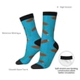 thumbnail image 4 of KLL Sea Turtle Print Cool Socks Men's Women's Crew Socks Funny Crazy Novelty Stockings, 4 of 6