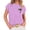 Pink, variant on Palm Tree Shirt Women Womens Knit Tops T-Shirt For Women Casual Summer Loose Fit Shirt Women Outdoor Clothing Women Knitted Tops For Women Trending Womens Clothes Womens Summer Tops