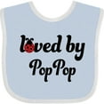 thumbnail image 3 of Inktastic Loved by Pop Pop Boys or Girls Baby Bib, 3 of 4