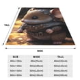 thumbnail image 3 of Salouo Cute Big-Eared Mouse Print Bed Blankets,Flannel Blanket Comfortable Air Conditioning Blanket Lightweight Blanket for Sofa Bed Travel & Couch -80"x60", 3 of 8