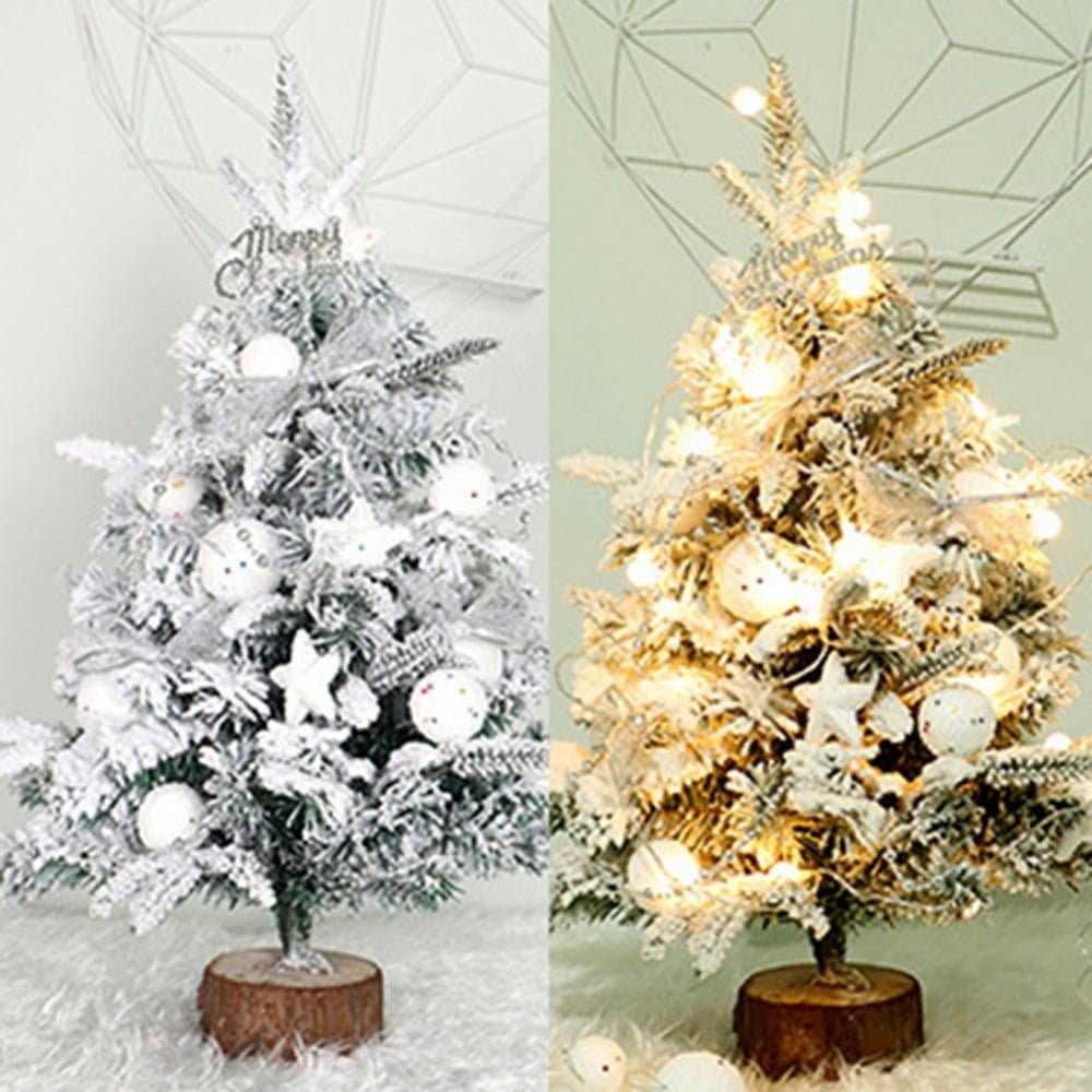 New 60cm LED Wooden Lamp Post Christmas Decoration Snow Warm White Lights Deco