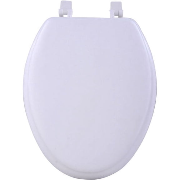 Achim Fantasia 19" Soft Elongated Vinyl Toilet Seat, Elongated, White