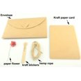 thumbnail image 4 of 16PCS Greeting Card Vintage Kraft Dried Flower Handmade Thank You Notes with Hemp Rope,Envelope Used as Party Invitation Wish Card (Large - 6.7 X 4.3 Inches), 4 of 8