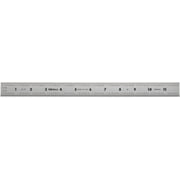 mitutoyo 182-123, steel rule, 12" (5r), (1/32, 1/64, 1/10, 1/100"), 3/64" thick x 1" wide, satin chrome finish tempered stainless steel