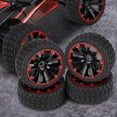 thumbnail image 4 of Peahefy 4pcs/set Tires Rubber Tyre Racing Off-Road Vehicle Wheel Rim for RC 1:10 Car Part, 1/10 Off-road Tires, RC Accessory, 4 of 8