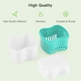 thumbnail image 3 of Toothpaste Denture Cup Bath Box Case With Strainer Basket Retainer Case Soaking Container Denture Cleaning Cup For Upper And Lower(Light Green), Tooth care for Women, 3 of 3
