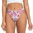 thumbnail image 1 of Fotbe Strawberry Popsicle Tanga Sin Costuras para Mujer con Estampado – Panties Invisibles, Transpirables y Cómodos para Uso Diario-X-Large, 1 of 6