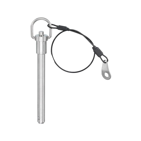 Uxcell 304 Stainless Steel Ring Handle Locking Pin Ball Lock Pins Quick Release Safety Locating Pins 3/8 x 3.15"