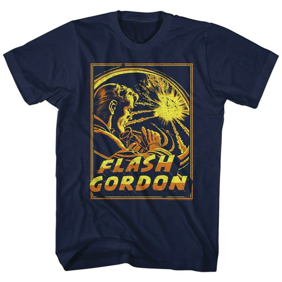 Flash Gordon Space Explosion Navy T-Shirt