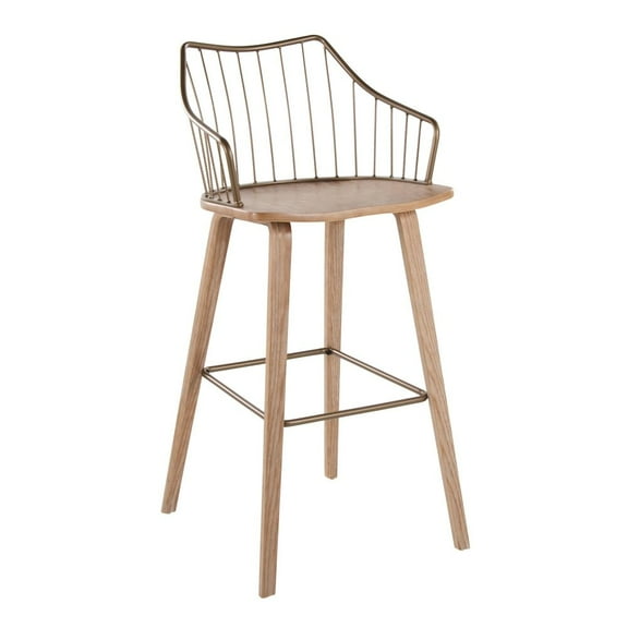 LumiSource Winston 30" Fixed-Height Barstool