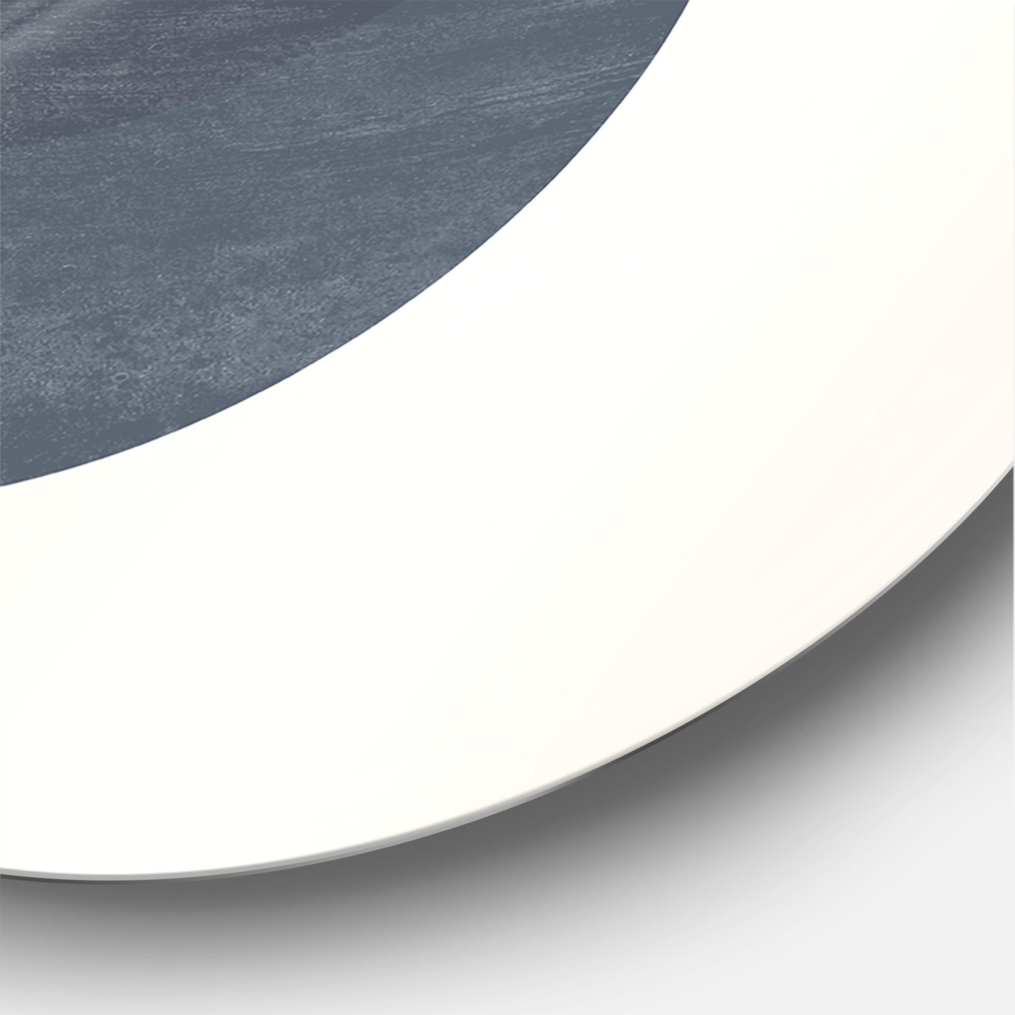 Designart 'Abstract Geometrical Moon and Sun With Leaf III' Modern Circle Metal Wall Art 11x11 - Disc of 11