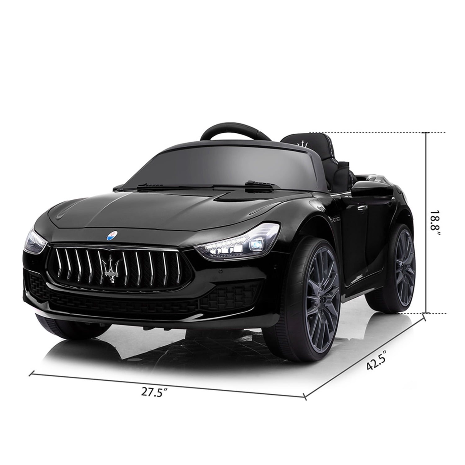 CIPACHO 12V Kids Ride On Car with 2.4G Remote Control,Battery Powered Electric Ride On Vehicle Double Doors, Black