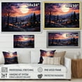 thumbnail image 4 of Designart "Countryside Nightfall Collage Landscape I" Landscapes Floater Framed Wall Art Living Room, 4 of 7