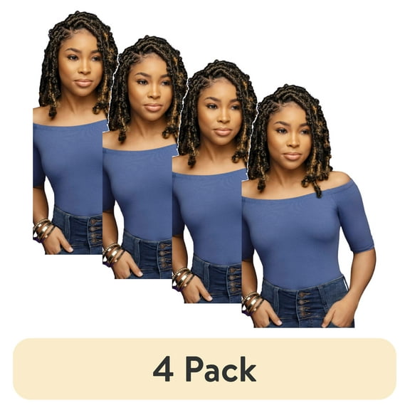 (4 pack) Darling Spring Twist Crochet Hair 2X Pack, 24 inch, #1/27, Adult, Female