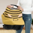 thumbnail image 6 of Renewold Kawaii Bee Print Baby Car Seat Covers High Chair Canopy Shopping Cart Cover, Baby Breastfeeding Cover for Mothers, 6 of 7